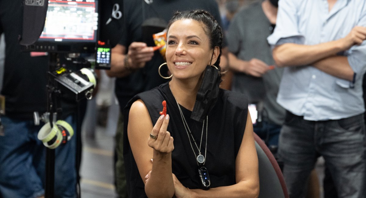 Eva Longoria on set of 'Flamin' Hot.'