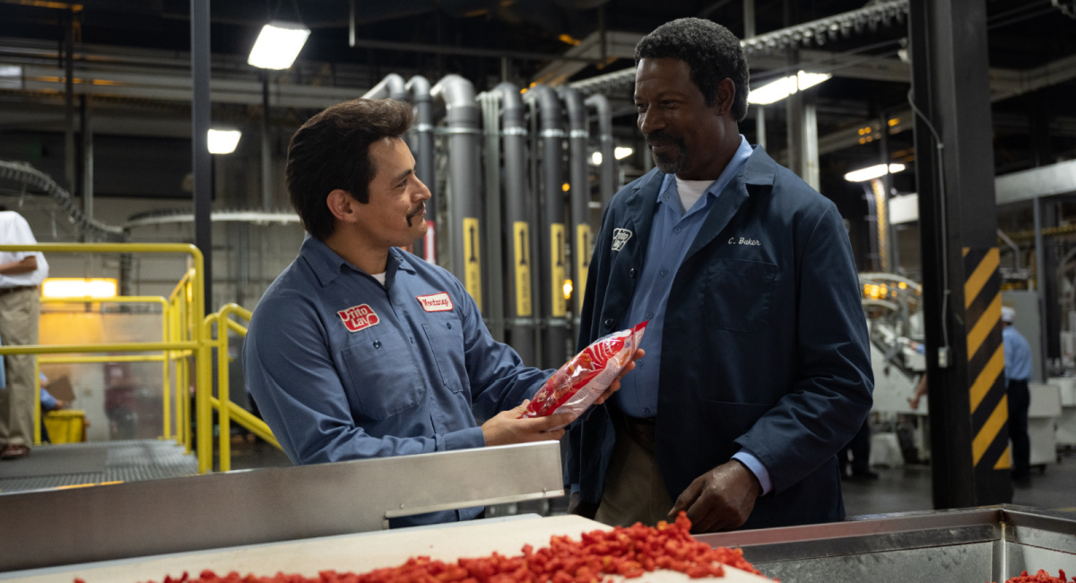 Jesse Garcia and Dennis Haysbert in 'Flamin' Hot.'