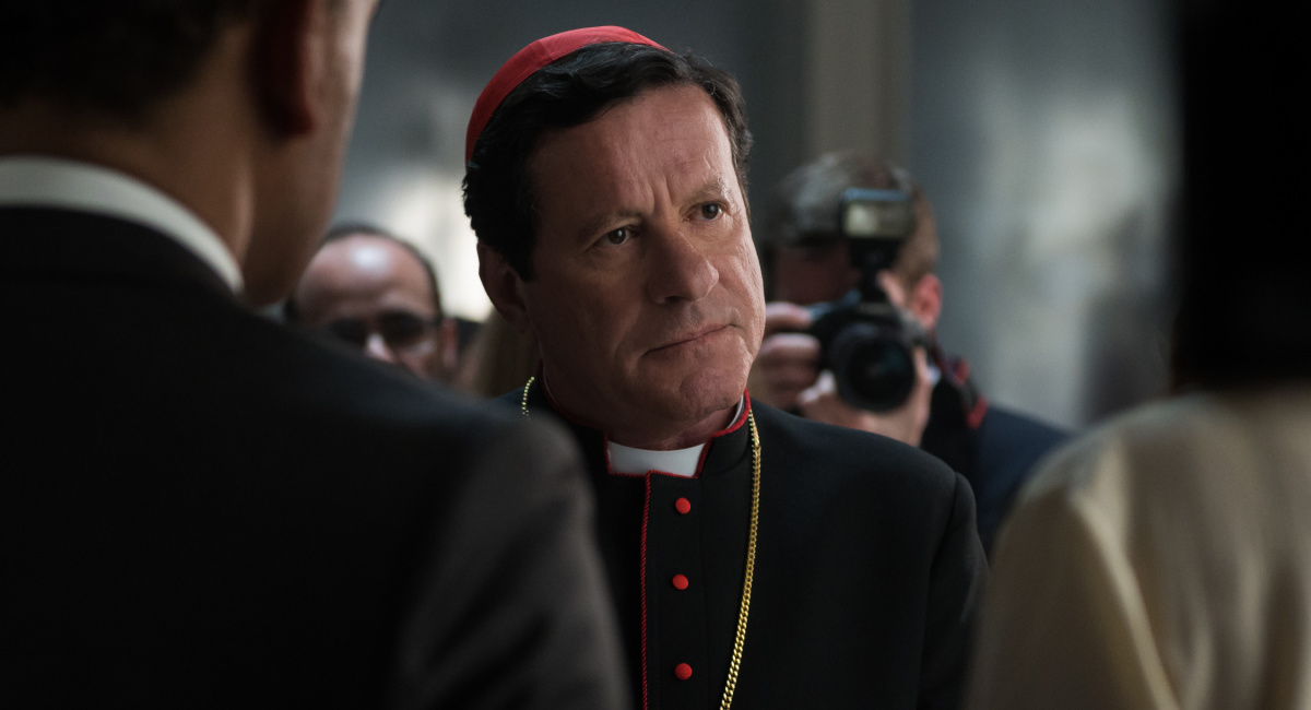 Joaquim De Almeida as Cardinal Duretti in Warrior Nun.'