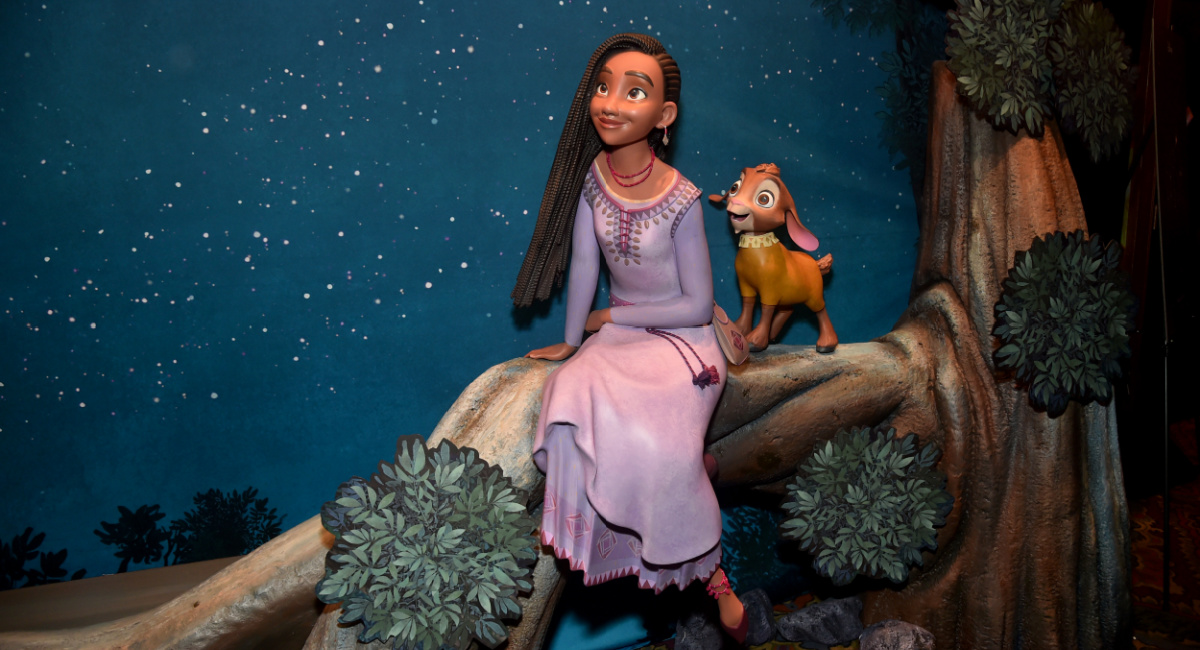 Displays and signage are seen during the Long Lead Press Day & In-Person Presentation for 'Wish' at El Capitan Theatre in Los Angeles, California on September 21, 2023.