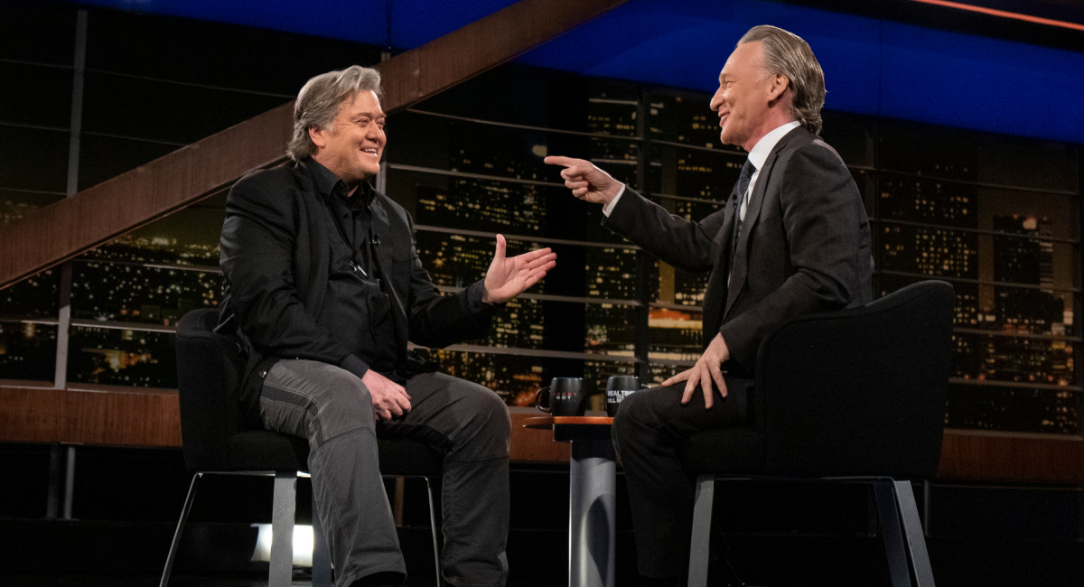Steve Bannon and Bill Maher on 'Real Time with Bill Maher.'