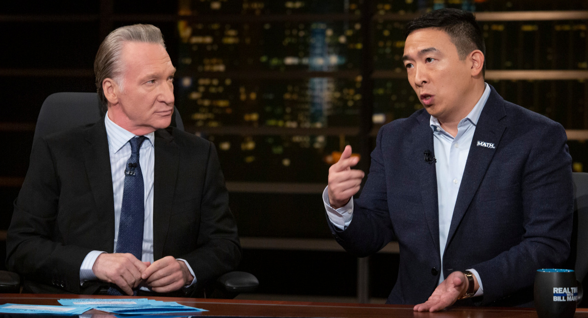 Bill Maher and Andrew Yang on 'Real Time with Bill Maher.'