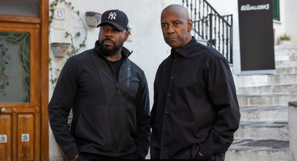 Director Antoine Fuqua and Denzel Washington on the set of 'The Equalizer 3.'