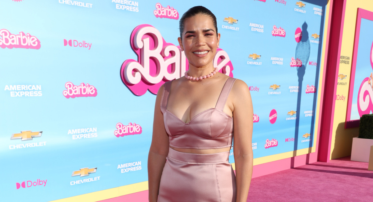 America Ferrera attends the World Premiere of 'Barbie' at the Shrine Auditorium in Los Angeles, CA.