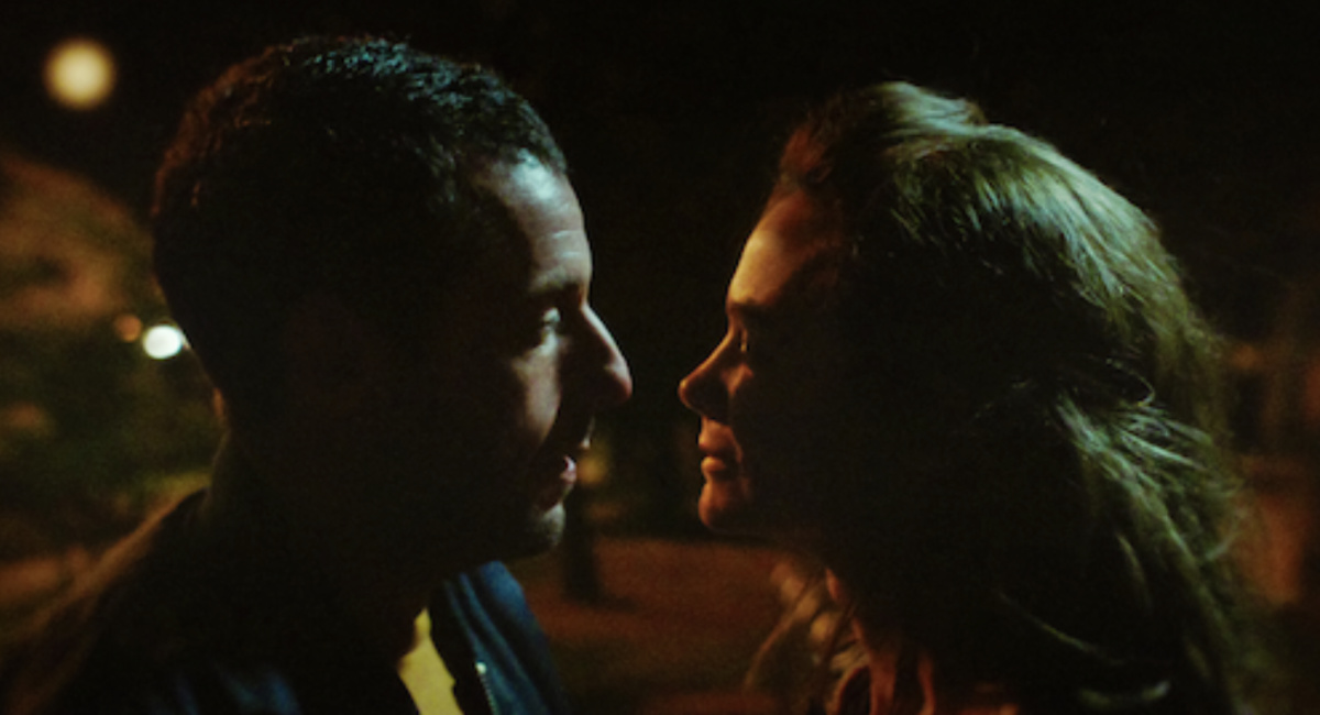 Adam Sandler as Jakub and Carey Mulligan as Lenka in 'Spaceman.'