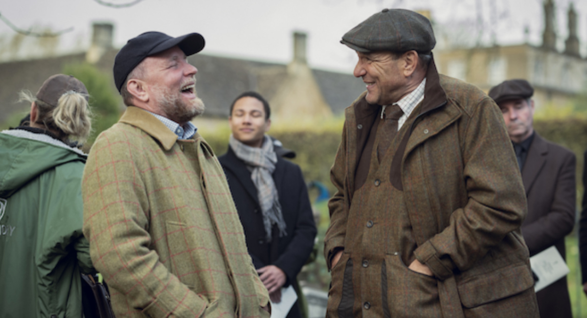 Guy Ritchie and Vinnie Jones on the set of 'The Gentlemen.'
