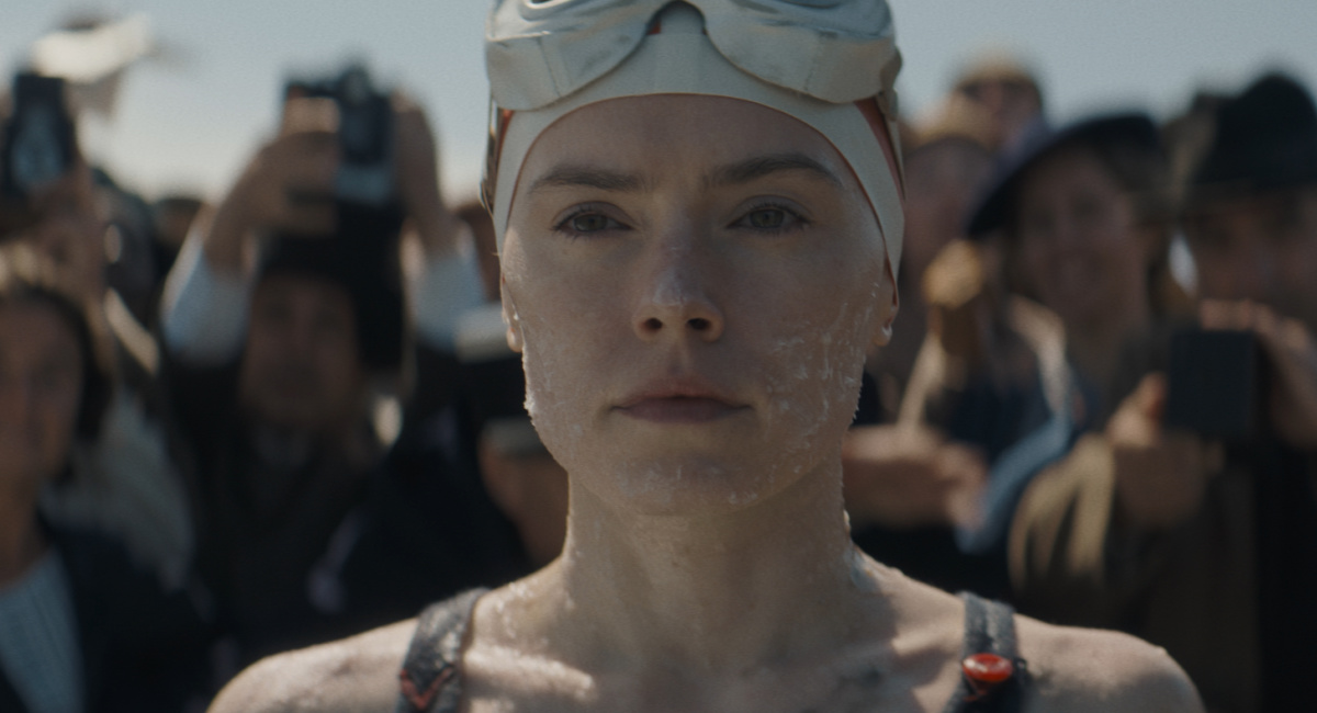 Daisy Ridley as Trudy Ederle in Disney’s live-action 'Young Woman and the Sea'.