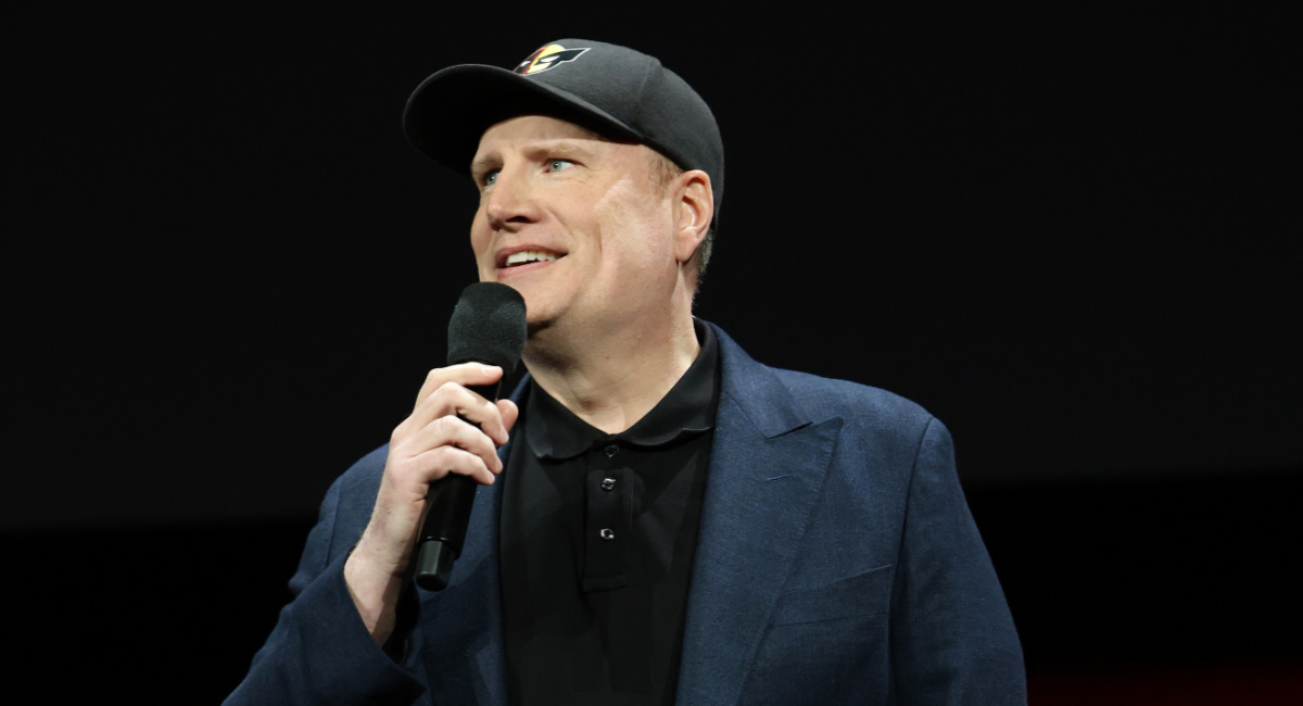 Marvel Studios' Kevin Feige at Disney's 2024 CinemaCon Presentation.