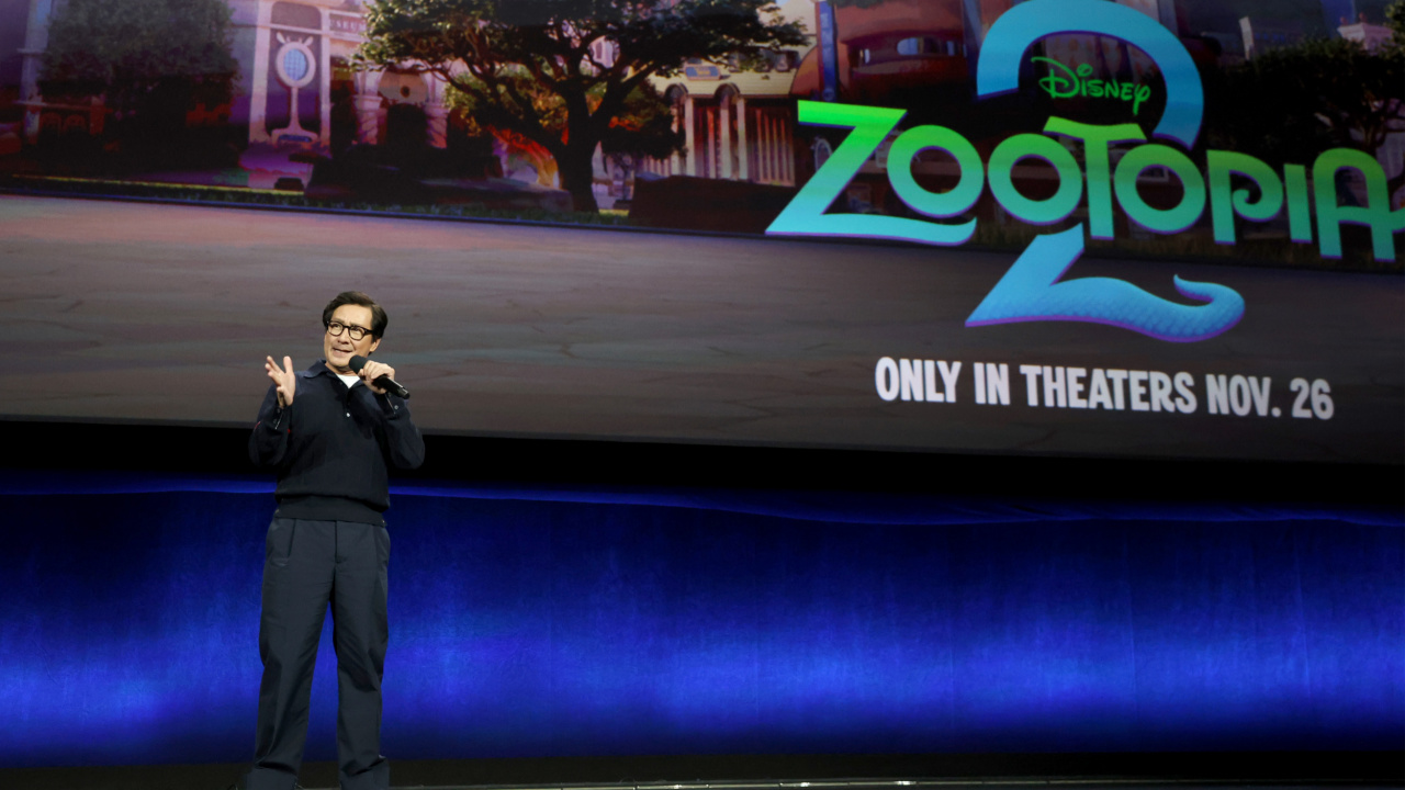 Ke Huy Quan introduces 'Zootopia 2' at the Disney presentation at CinemaCon 2025 in Las Vegas. Photo: Disney.