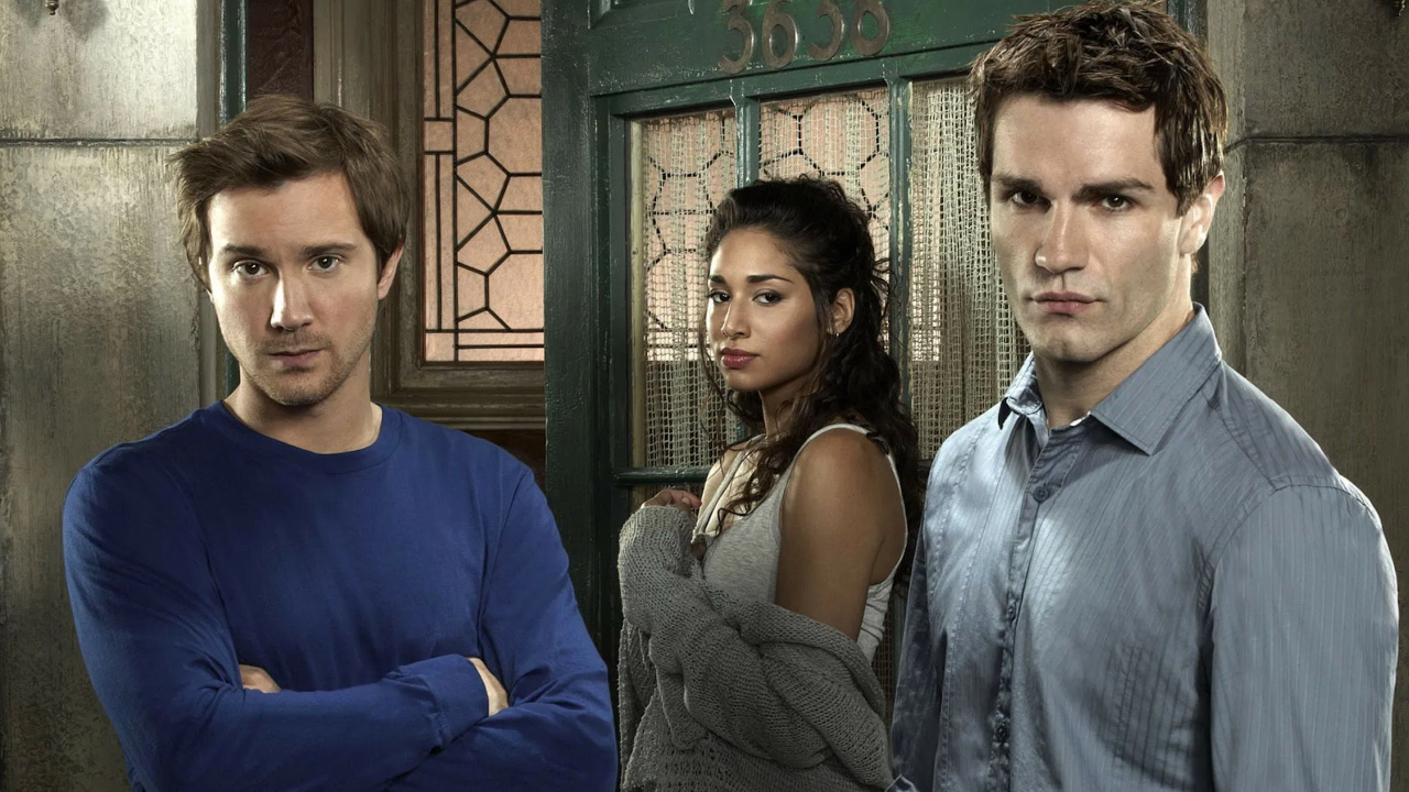 (L to R) Sam Huntington, Meaghan Rath and Sam Witwer in 'Being Human'. Photo: Syfy.
