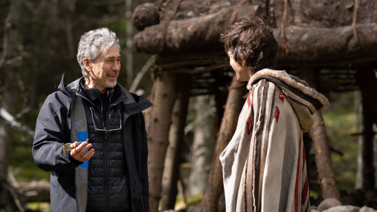 (L to R) Tony Gilroy and Diego Luna on the set of Lucasfilm's 'Andor', exclusively on Disney+. ©2022 Lucasfilm Ltd. & TM. All Rights Reserved.