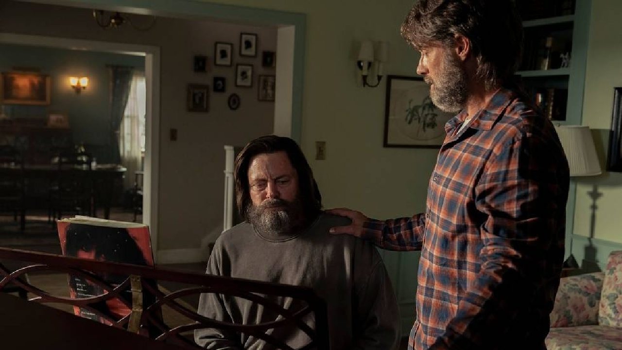 (L to R) Nick Offerman and Murray Bartlett in 'The Last of Us' season 1. Photo: Liane Hentscher/HBO.