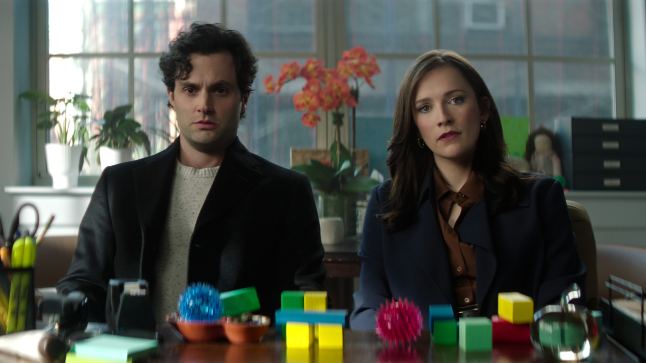 (L to R) Penn Badgley as Joe Goldberg and Charlotte Ritchie as Kate Lockwood 'You' season 5. Cr. Courtesy of Netflix © 2025.