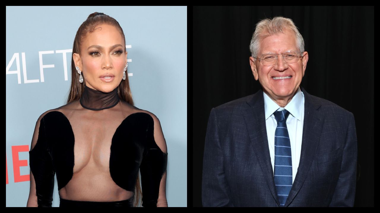 (Left) Jennifer Lopez attends the Tribeca Festival Opening Night & World Premiere of Netflix's 'Halftime' on June 08, 2022 in New York City. Photo: Monica Schipper/Getty Images. (Right) 'Here' director Robert Zemeckis attends AFI Fest Director's Spotlight. Photo by Stewart Cook/Sony Pictures via Getty Images.