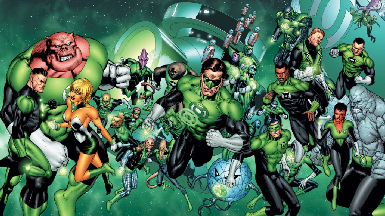 Hal Jordan and the Green Lantern Corps from DC Comics. Photo: DC Comics.