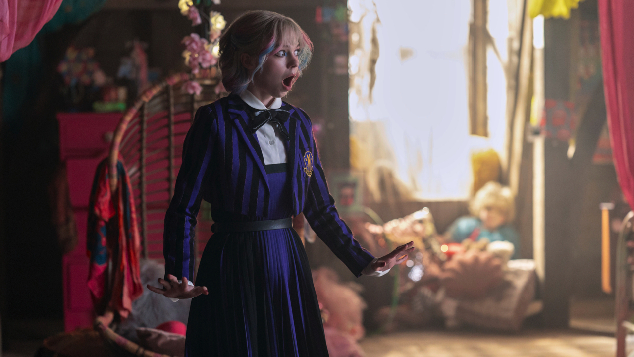 Emma Myers as Enid Sinclair in episode 203 of ‘Wednesday’ Season 2. Photo: Jonathan Hession/Netflix © 2025.