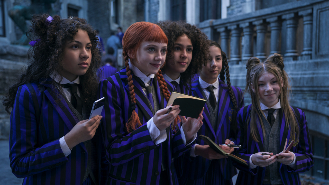 Evie Templeton as Agnes DeMille in episode 201 of ‘Wednesday’ Season 2. Photo: Helen Sloan/Netflix © 2025.