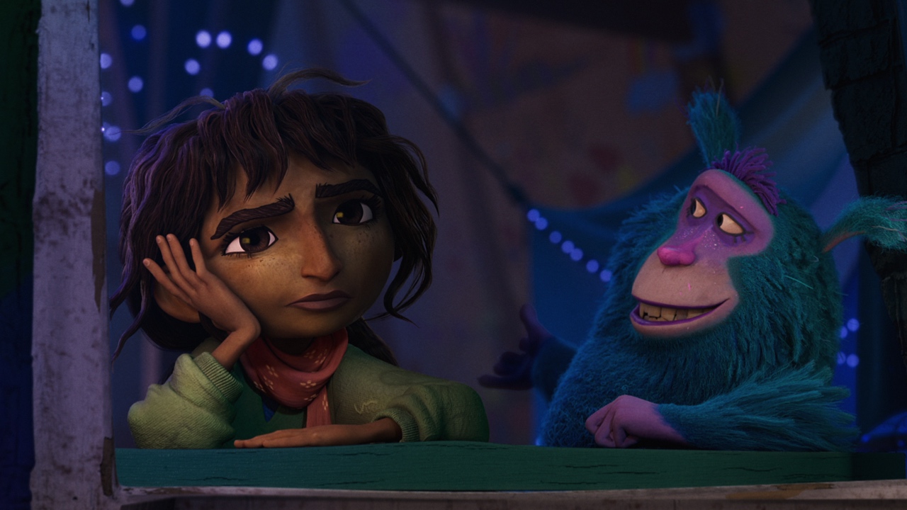 (L to R): Maitreyi Ramakrishnan as Beesha, Timothy Simons as Marty Muggle-Wump, in 'The Twits.' Photo: Courtesy of Netflix © 2025.