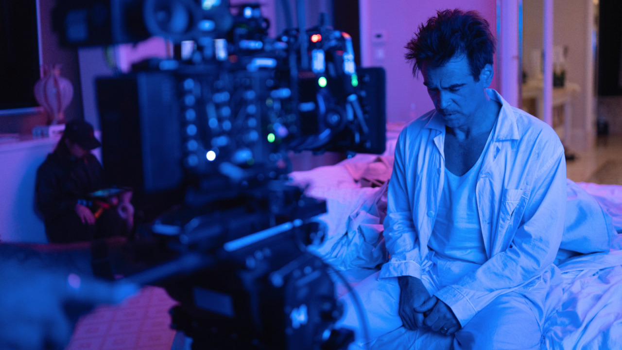 Colin Farrell on the set of 'Ballad of a Small Player'. Photo: Netflix. © 2024.